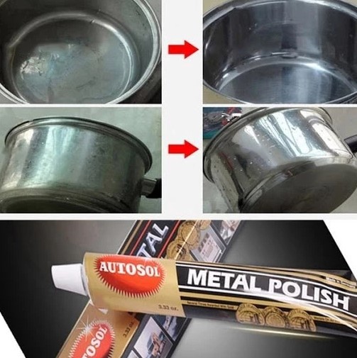 Kem đánh bóng kim loại, viền điện thoại phone inox, đánh bóng sơn, lư đồng Autosol Metal Polish
