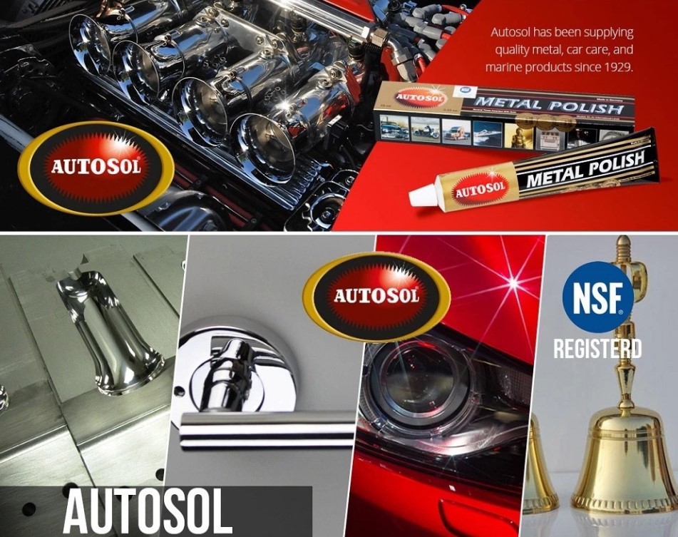 Kem đánh bóng kim loại, viền điện thoại phone inox, đánh bóng sơn, lư đồng Autosol Metal Polish