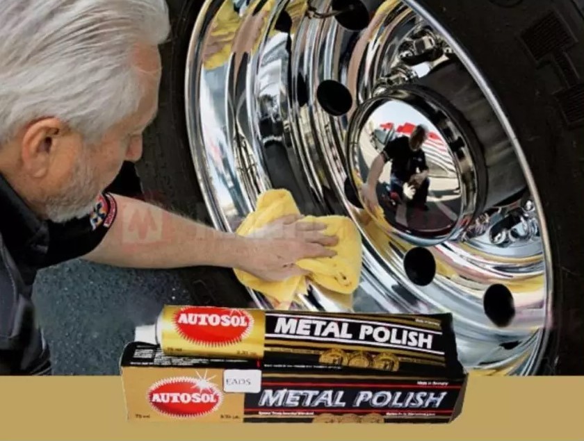 Kem đánh bóng kim loại, viền điện thoại phone inox, đánh bóng sơn, lư đồng Autosol Metal Polish