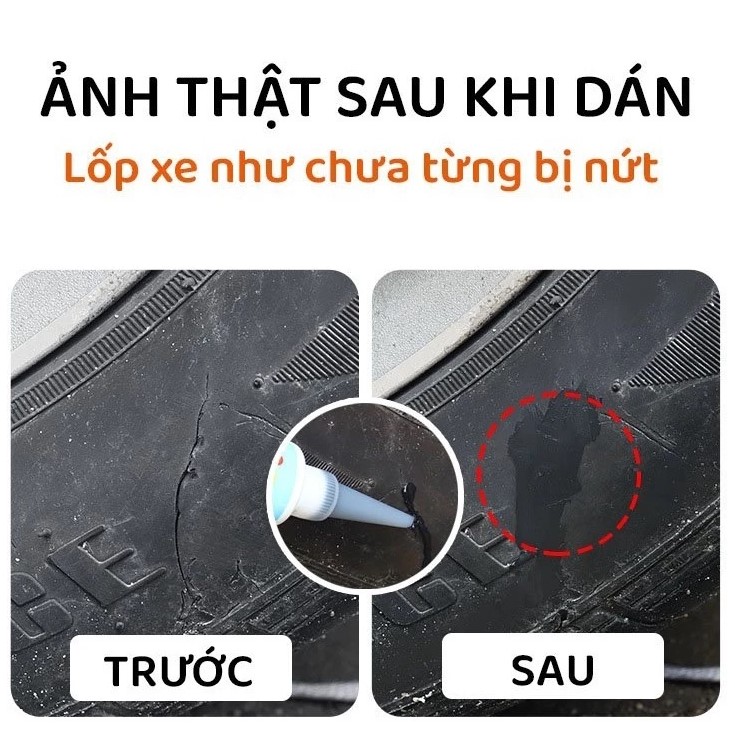 Keo Trám Vá Lốp Cao Cấp Công Nghệ Nhật – Sửa Chữa Vết Rách Lốp, Đàn Hồi Cao, Chịu Nhiệt Tốt