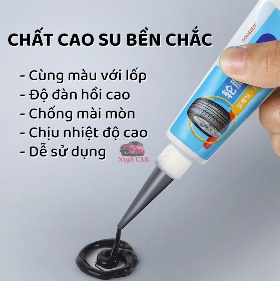 Keo Trám Vá Lốp Cao Cấp Công Nghệ Nhật – Sửa Chữa Vết Rách Lốp, Đàn Hồi Cao, Chịu Nhiệt Tốt