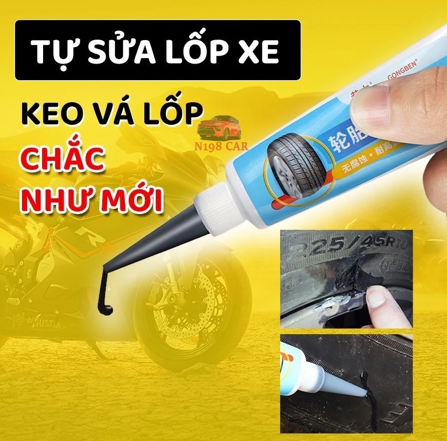 Keo Trám Vá Lốp Cao Cấp Công Nghệ Nhật – Sửa Chữa Vết Rách Lốp, Đàn Hồi Cao, Chịu Nhiệt Tốt