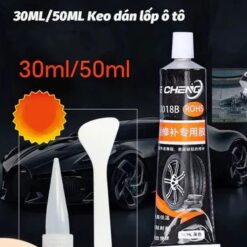 Keo Vá Lốp Ô Tô, Xe Máy 30ML / 50ML – Chuyên Vá Nứt, Rách, Chịu Nhiệt Tốt, Đàn Hồi Cao
