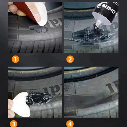 Keo Vá Lốp Ô Tô, Xe Máy 30ML / 50ML – Chuyên Vá Nứt, Rách, Chịu Nhiệt Tốt, Đàn Hồi Cao