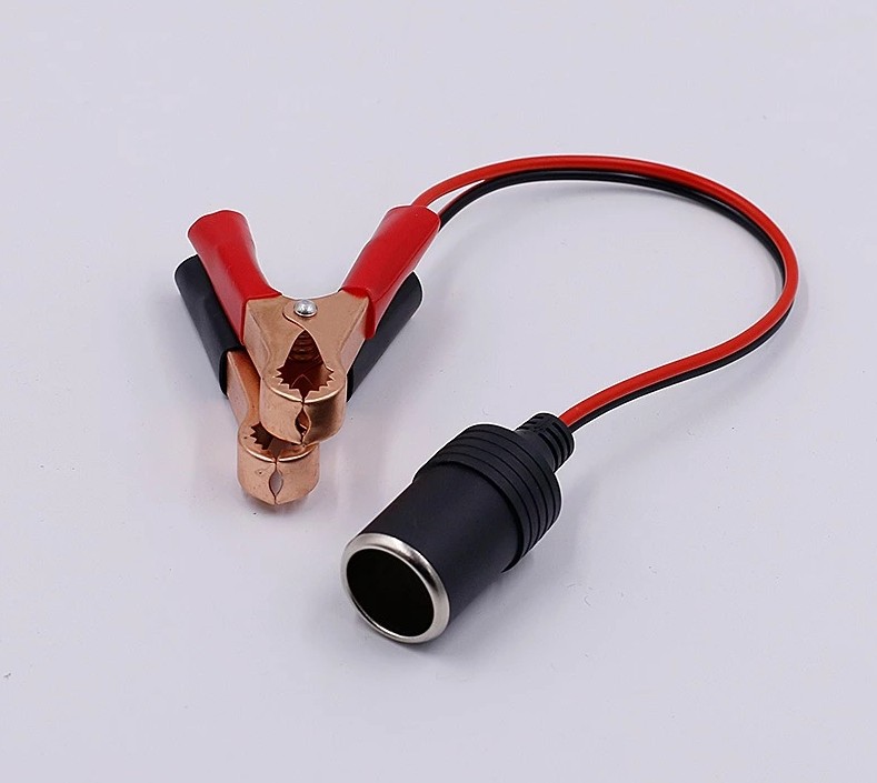 Kẹp Cá Sấu Bình Ắc Quy Sang Ổ Cắm Tẩu – Sạc Nhanh, Dùng Cho Máy Hút Bụi & Máy Bơm Lốp Ô Tô, Xe Máy 120W SL031