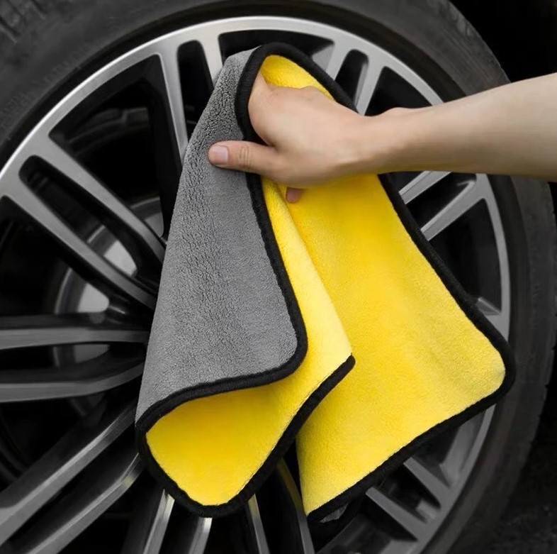 Khăn Lau Đa Năng 2 Lớp Màu Vàng Xám – Lau Ô Tô Xe Hơi, Lau Bếp Lau Kính