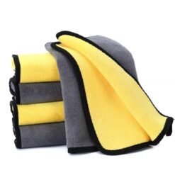 Khăn Lau Đa Năng 2 Lớp Màu Vàng Xám – Lau Ô Tô Xe Hơi, Lau Bếp Lau Kính