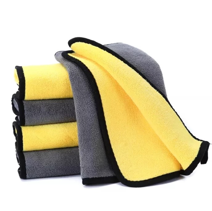 Khăn Lau Đa Năng 2 Lớp Màu Vàng Xám – Lau Ô Tô Xe Hơi, Lau Bếp Lau Kính