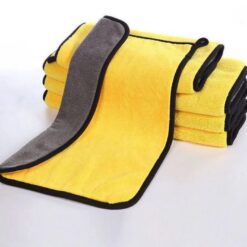 Khăn Lau Đa Năng 2 Lớp Màu Vàng Xám – Lau Ô Tô Xe Hơi, Lau Bếp Lau Kính