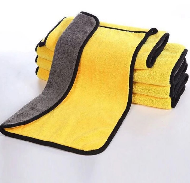 Khăn Lau Đa Năng 2 Lớp Màu Vàng Xám – Lau Ô Tô Xe Hơi, Lau Bếp Lau Kính