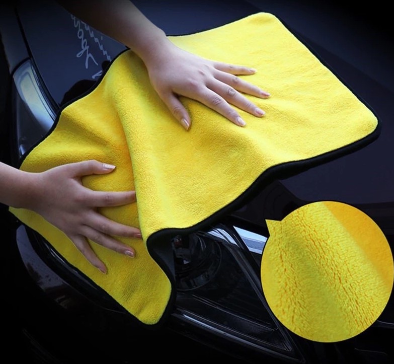 Khăn Lau Đa Năng 2 Lớp Màu Vàng Xám – Lau Ô Tô Xe Hơi, Lau Bếp Lau Kính