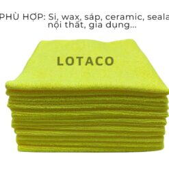 Khăn Lau Detailing Không Viền EDGELESS Lotaco 40x40cm – Xi Đánh Bóng, Ceramic, Wax, Sealant & Nội Thất Ô Tô