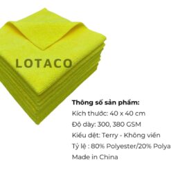 Khăn Lau Detailing Không Viền EDGELESS Lotaco 40x40cm – Xi Đánh Bóng, Ceramic, Wax, Sealant & Nội Thất Ô Tô