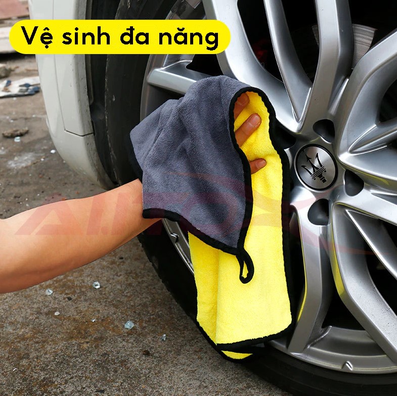 Khăn lau ô tô AutoX chất liệu nhung mềm hút ẩm hút bụi làm sạch đa năng 30x60cm