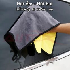 Khăn lau ô tô AutoX chất liệu nhung mềm hút ẩm hút bụi làm sạch đa năng 30x60cm