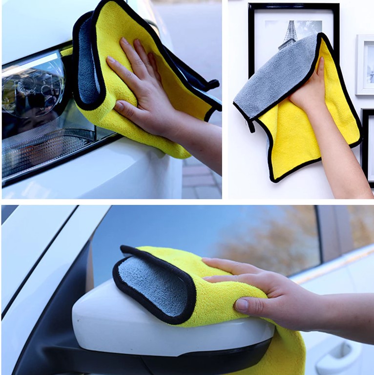 Khăn lau ô tô Focar chất liệu nhung mềm hút ẩm hút bụi làm sạch đa năng 30x60cm
