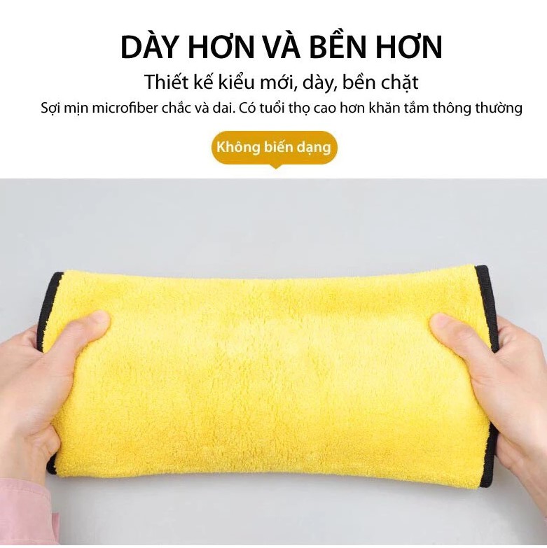 Khăn lau ô tô Focar chất liệu nhung mềm hút ẩm hút bụi làm sạch đa năng 30x60cm