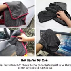 Khăn Lau Ô Tô Sợi Microfiber Cao Cấp, Lau Xe Hơi Chuyên Dụng 80% Sợi Nano 20% Mềm Mịn, Đa Năng