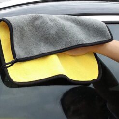 Khăn Lau Ô Tô – Xe Hơi, Bếp, Kính 2 Lớp Cao Cấp Màu Vàng, Siêu Thấm Hút, Không Rụng Lông