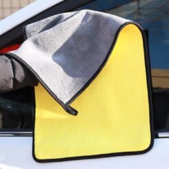 Khăn Lau Ô Tô – Xe Hơi, Bếp, Kính 2 Lớp Cao Cấp Màu Vàng, Siêu Thấm Hút, Không Rụng Lông
