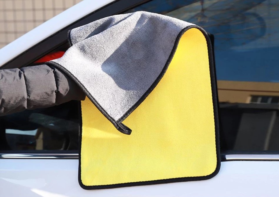 Khăn Lau Ô Tô – Xe Hơi, Bếp, Kính 2 Lớp Cao Cấp Màu Vàng, Siêu Thấm Hút, Không Rụng Lông