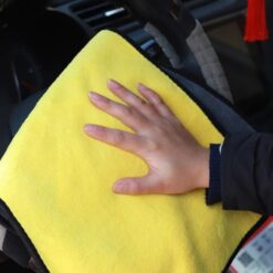 Khăn Lau Ô Tô – Xe Hơi, Bếp, Kính 2 Lớp Cao Cấp Màu Vàng, Siêu Thấm Hút, Không Rụng Lông