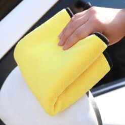 Khăn Lau Ô Tô – Xe Hơi, Bếp, Kính 2 Lớp Cao Cấp Màu Vàng, Siêu Thấm Hút, Không Rụng Lông