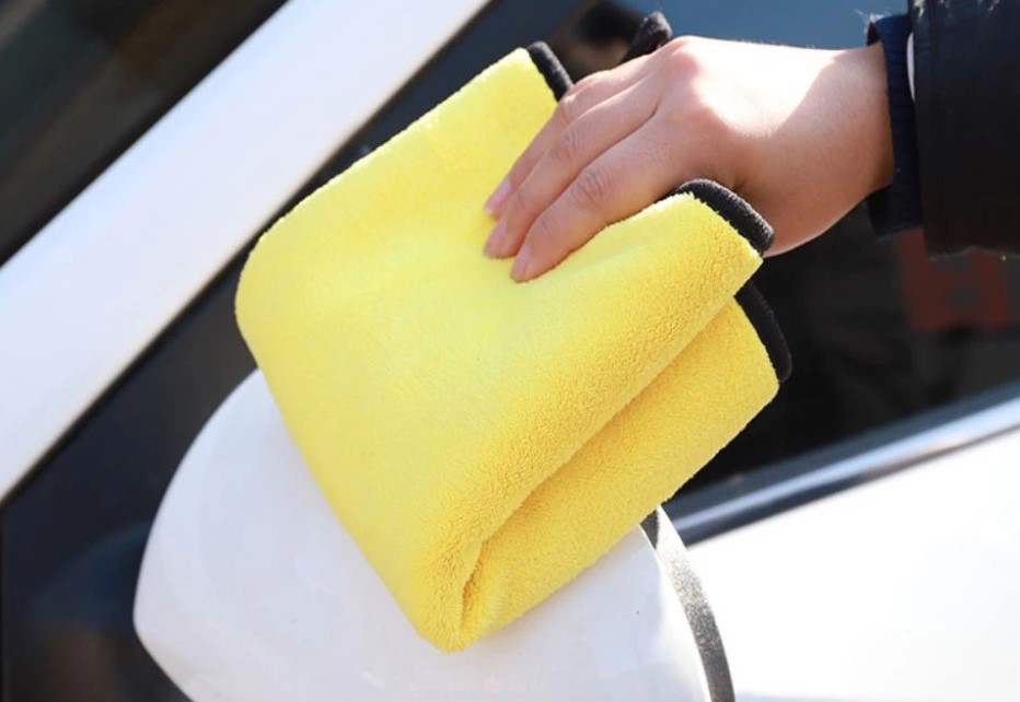 Khăn Lau Ô Tô – Xe Hơi, Bếp, Kính 2 Lớp Cao Cấp Màu Vàng, Siêu Thấm Hút, Không Rụng Lông