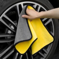 Khăn Lau Xe Kiotool Siêu Sạch, Siêu Thấm, Chuyên Dụng Cho Ô Tô, Xe Máy, Xe Đạp (Vàng – Xám)