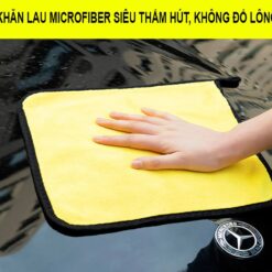 Khăn Lau Xe Ô Tô Microfiber Cao Cấp – Đa Năng, Thấm Hút Tốt, Không Trầy Xước