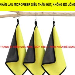 Khăn Lau Xe Ô Tô Microfiber Cao Cấp – Đa Năng, Thấm Hút Tốt, Không Trầy Xước