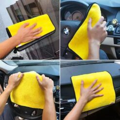 Khăn Lau Xe Ô Tô Microfiber Cao Cấp – Đa Năng, Thấm Hút Tốt, Không Trầy Xước