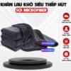 Khăn Lau Xe Ô Tô, Xe Máy Microfiber Cao Cấp – Khăn Lau Đa Năng 2 Mặt Kích Thước 30×40cm / 40×60cm (Xám – Viền Đen)