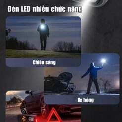 Kích Bình Ô Tô 12V – Bơm Lốp Xe Hơi Đa Năng 4in1 Monacar 14000mAh