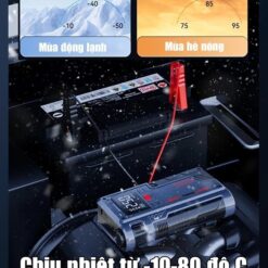 Kích Bình Ô Tô 12V – Bơm Lốp Xe Hơi Đa Năng 4in1 Monacar 14000mAh