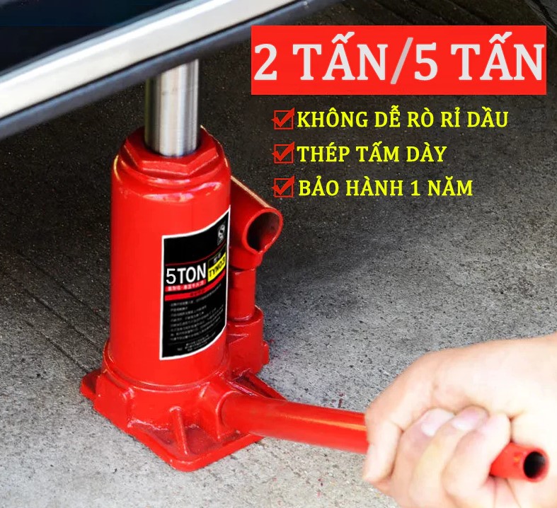 Kích Thủy Lực – Con Đội Thủy Lực 2T / 5T / 8T / 10T Thiết Kế Siêu Bền, Sức Nâng Mạnh Mẽ