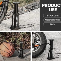 LORETT Máy Bơm Xe Đạp & Xe Máy Cầm Tay Nhỏ Gọn, Đầu Van Thông Minh