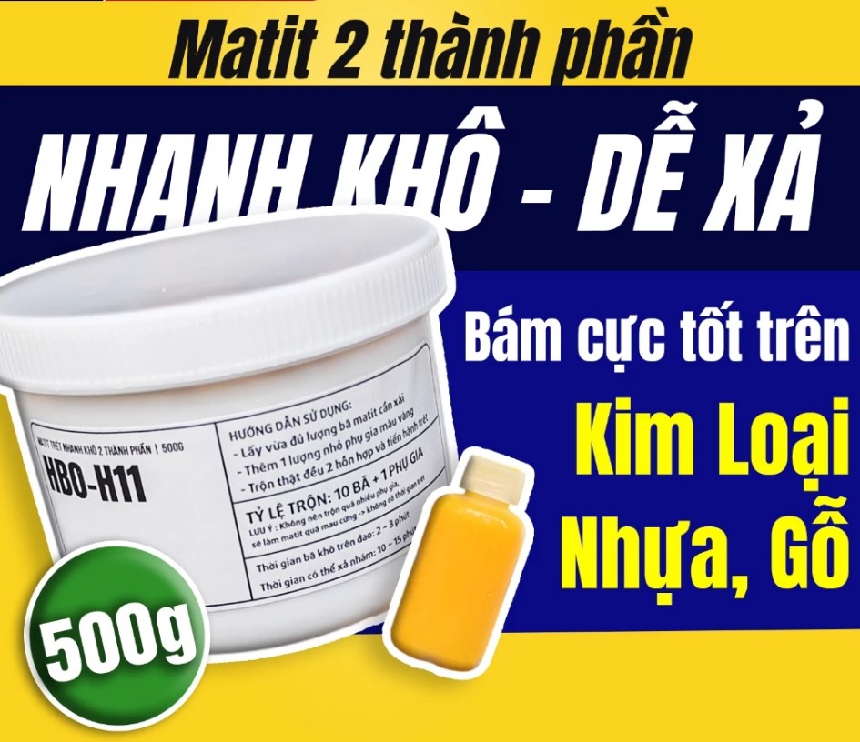 Matit Trét Nhanh Khô 2 Thành Phần HBO-H11 (500g)