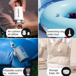 Máy Bơm Hơi Điện Qunature Nhẹ, Di Động, Tiện Lợi Cho Cắm Trại, Bơm Đệm & Phao Bơi