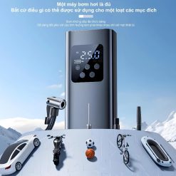 Máy Bơm Hơi Không Dây TYZONG PRO Bơm Nhanh, Dùng Cho Xe Máy, Ô Tô, Xe Đạp Điện, Đồ Bơm Hơi