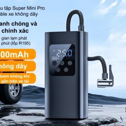 Máy Bơm Hơi Không Dây TYZONG PRO Bơm Nhanh, Dùng Cho Xe Máy, Ô Tô, Xe Đạp Điện, Đồ Bơm Hơi