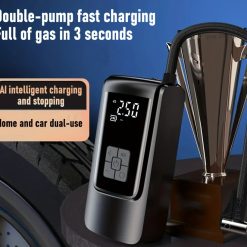 Máy Bơm Hơi Lốp Xe Hơi Di Động 150 PSI – Bơm Tức Thì Cho Ô Tô, Xe Máy, Xe Đạp