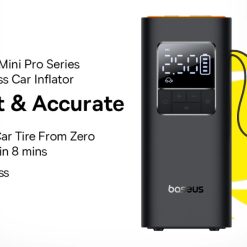 Máy Bơm Hơi Ô Tô, Xe Máy, Xe Đạp Không Dây BASEUS SuperMini Pro Màn Hình LCD