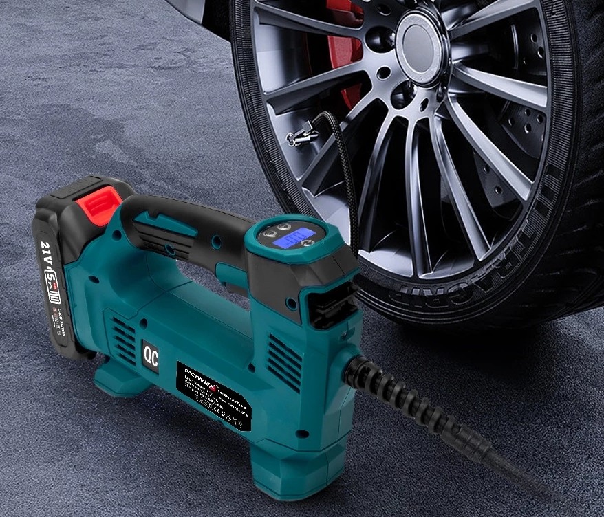 Máy Bơm Hơi POWEX PW-BH150PSI, Bơm Ô Tô, Xe Máy, Xe Đạp, Phao Hơi Hiển Thị Áp Suất