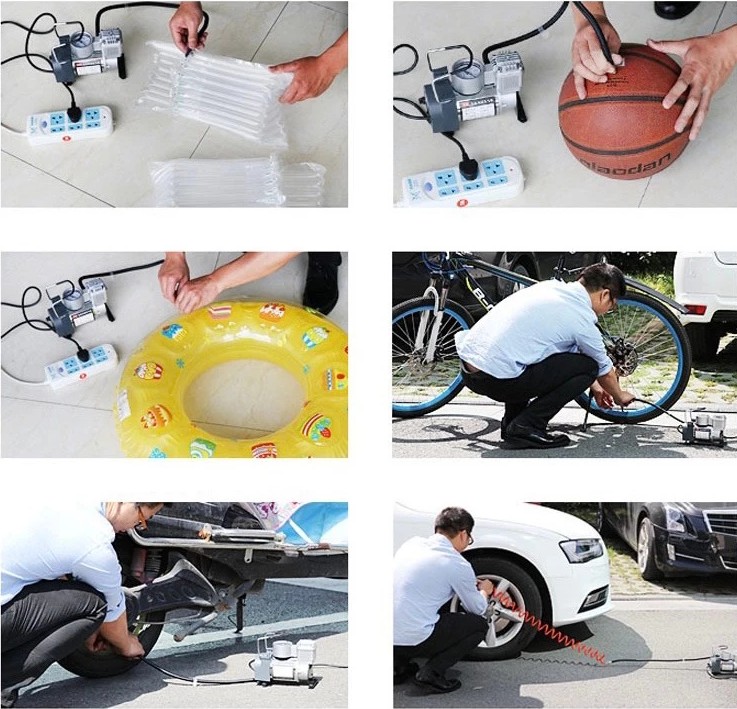 Máy Bơm Hơi Thông Minh Dùng Điện 220V Công Suất Cao Cho Ô Tô, Xe Máy, Xe Đạp