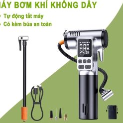 Máy Bơm Khí Cầm Tay Di Động Theo Dõi Áp Suất Lốp Chính Xác, Cho Ô Tô, Xe Máy, Xe Đạp