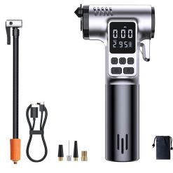 Máy Bơm Khí Cầm Tay Di Động Theo Dõi Áp Suất Lốp Chính Xác, Cho Ô Tô, Xe Máy, Xe Đạp