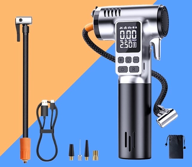 Máy Bơm Khí Xe Cầm Tay Di Động, Theo Dõi Áp Suất Chính Xác