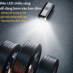Máy Bơm Lốp Không Dây Cầm Tay Cao Cấp – Màn Hình Hiển Thị Kép, Động Cơ Đức, Bơm Nhanh, Tự Ngắt Khi Đủ Áp Suất