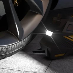 Máy Bơm Lốp, Máy Nén Khí Mini 12V Tích Hợp Đèn LED Cho Ô Tô, Xe Máy, Xe Đạp